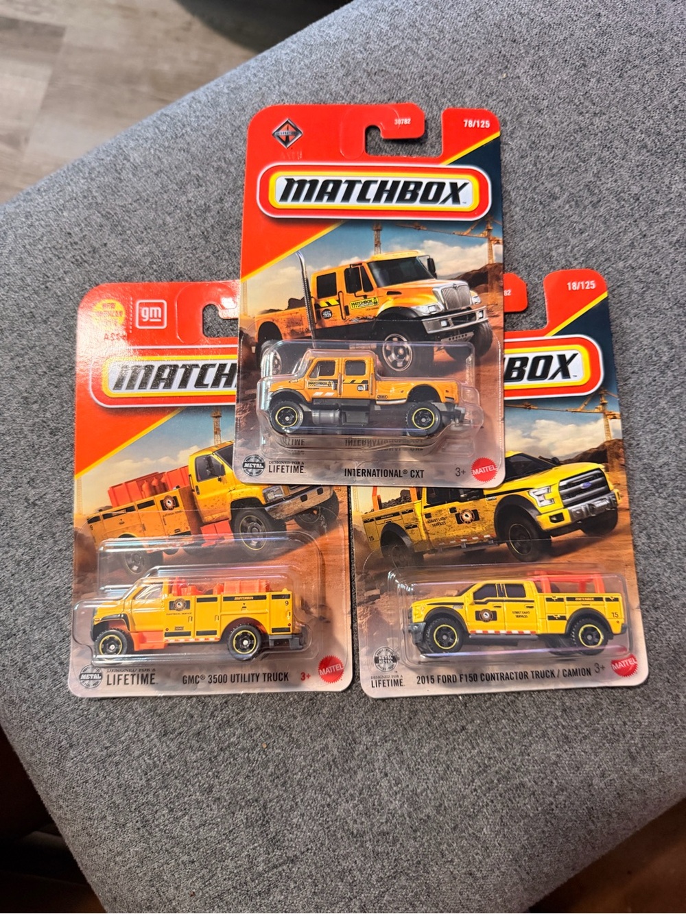 Matchbox Yellow Utility Trucks Toy - bundle
